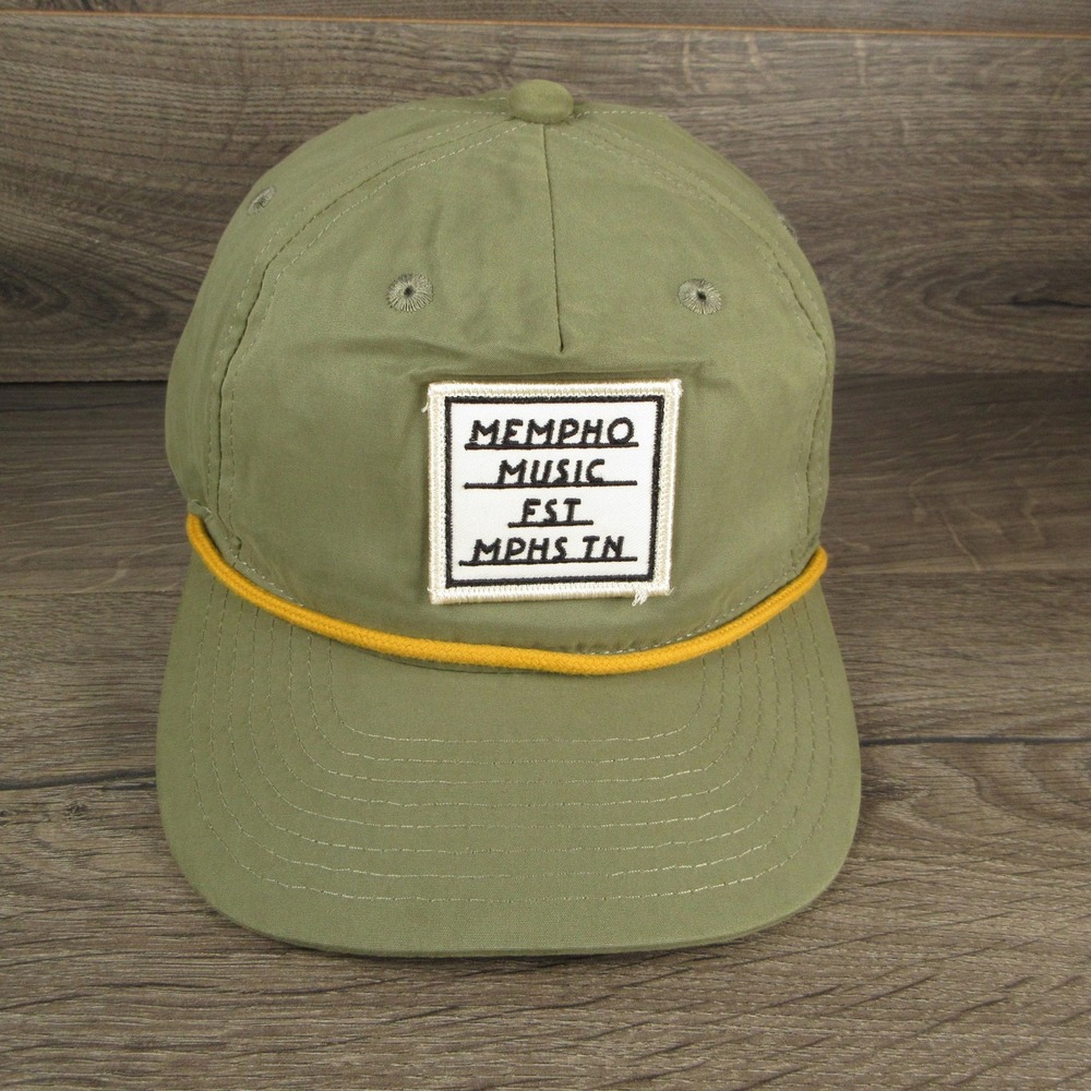 Decky Mempho Music Festival Hat Cap Rope Snap Back Mens One Size Green Outdoor